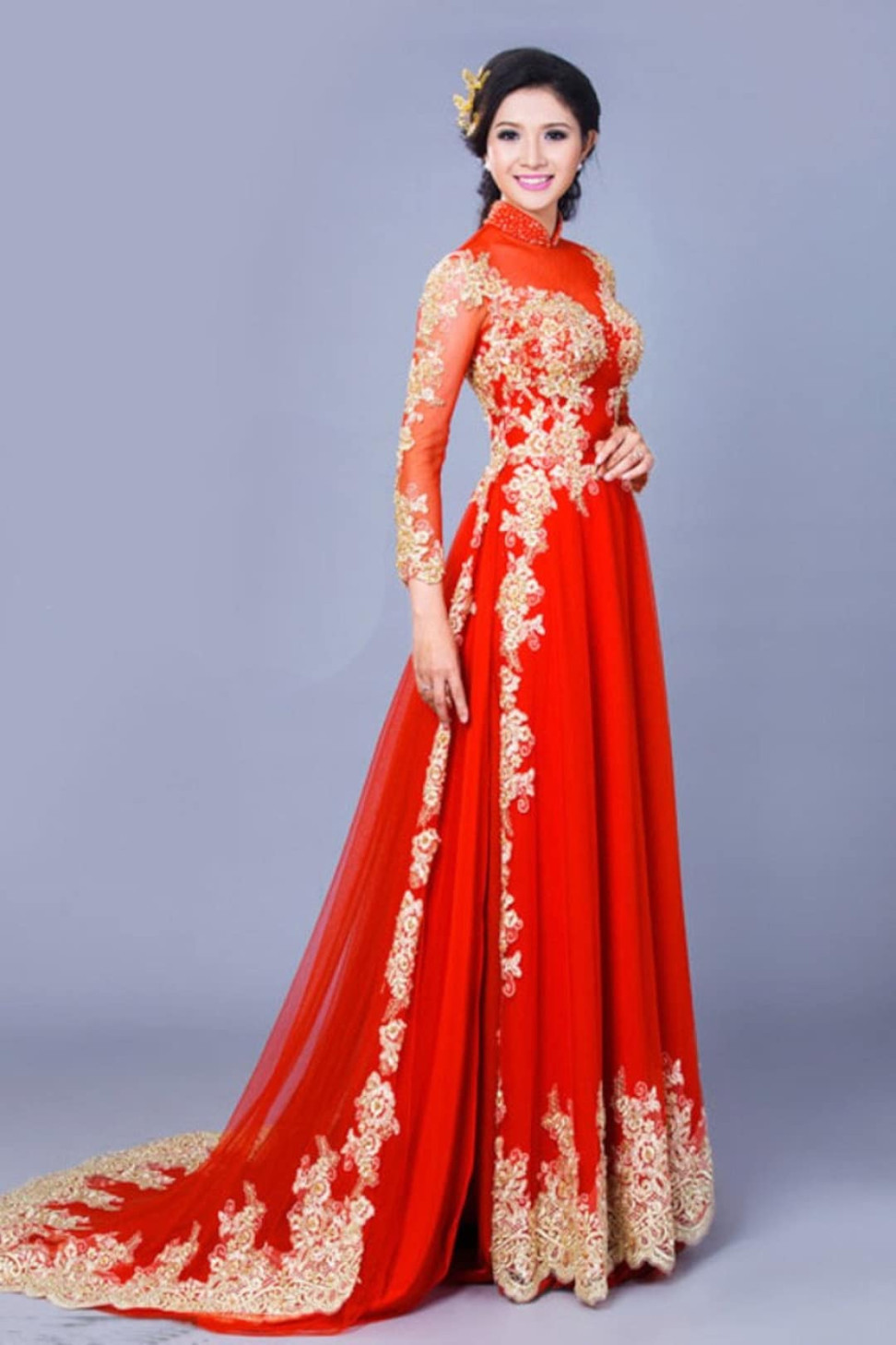 Premade : Vietnamese Wedding dress áo dài cô dâuready to ship - Etsy